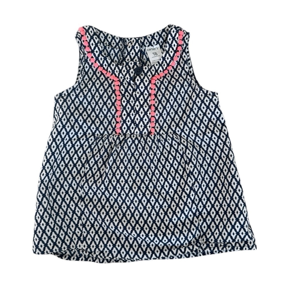 Carter’s Baby Girl Sleeveless Geometric Print Top Tank Top - Size 18 Months